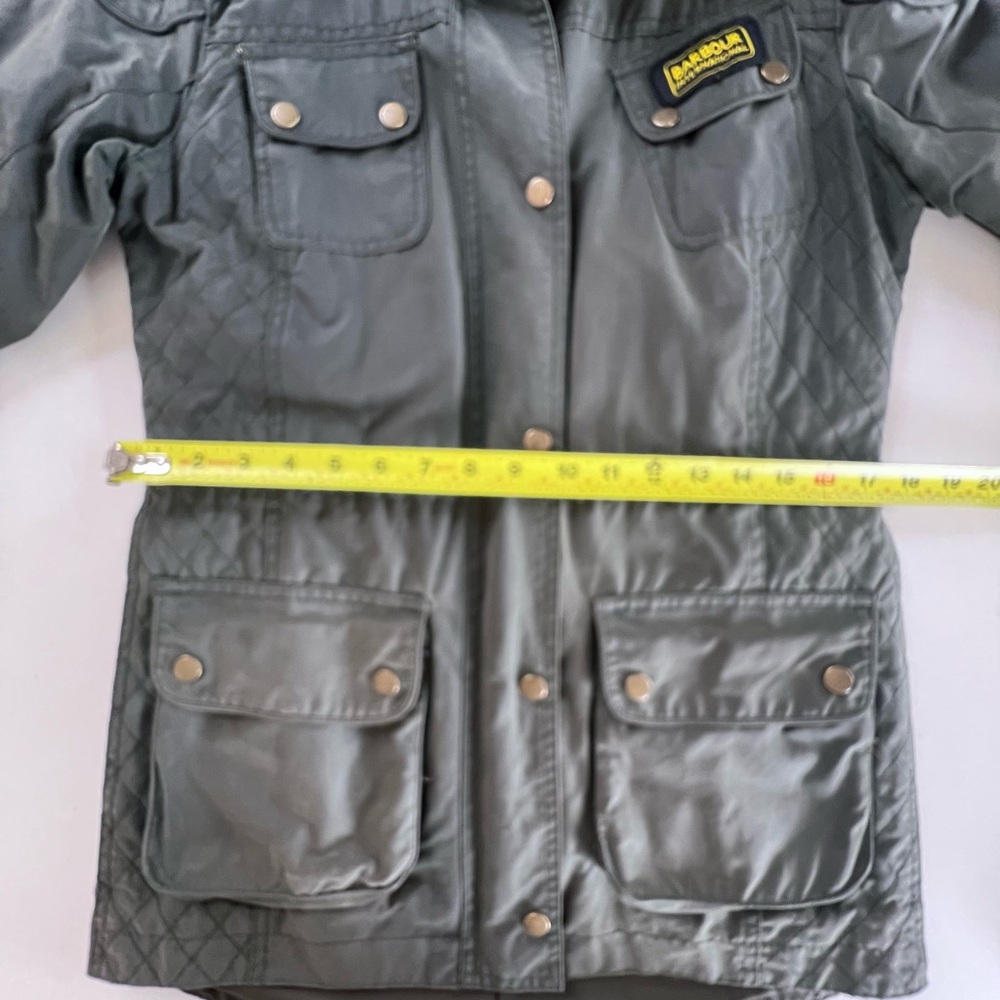 Barbour Parka Waxed Green Hooded Coat Jacket Womens - Picture 14 of 15